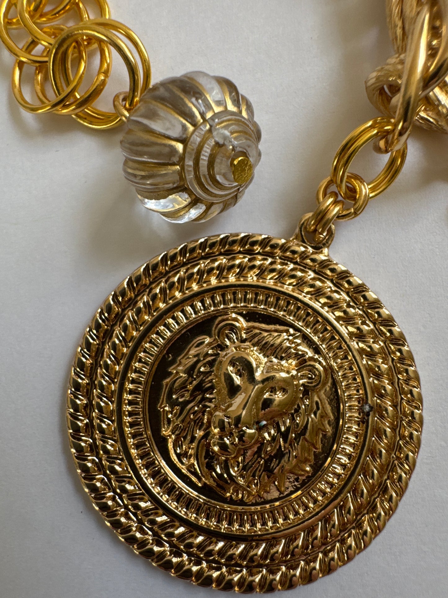 2000 lion pendant, charm bracelet