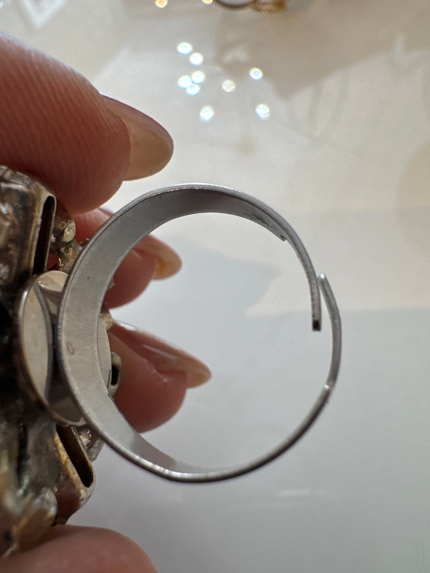 1950s vintage clip on earring made into a ring