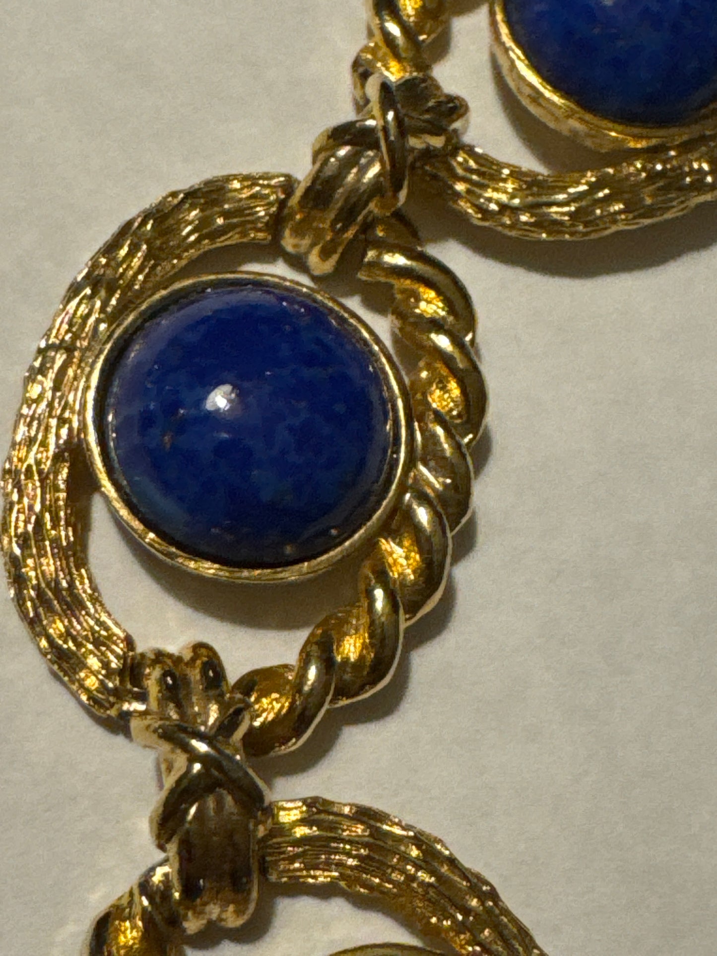 1980s blue cabochon bracelet