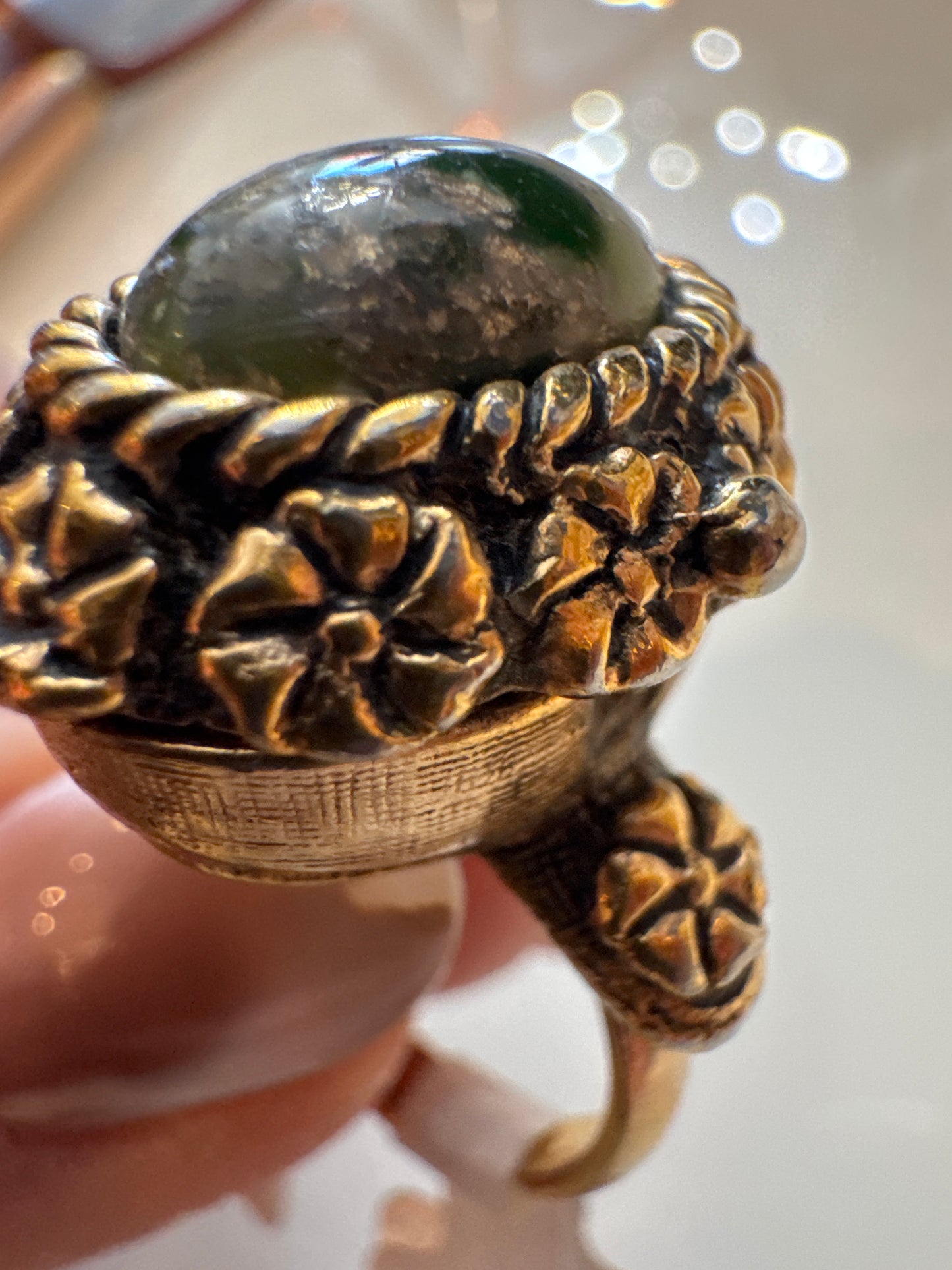 Vintage Sarah Coventry "poison" ring with secret compartment