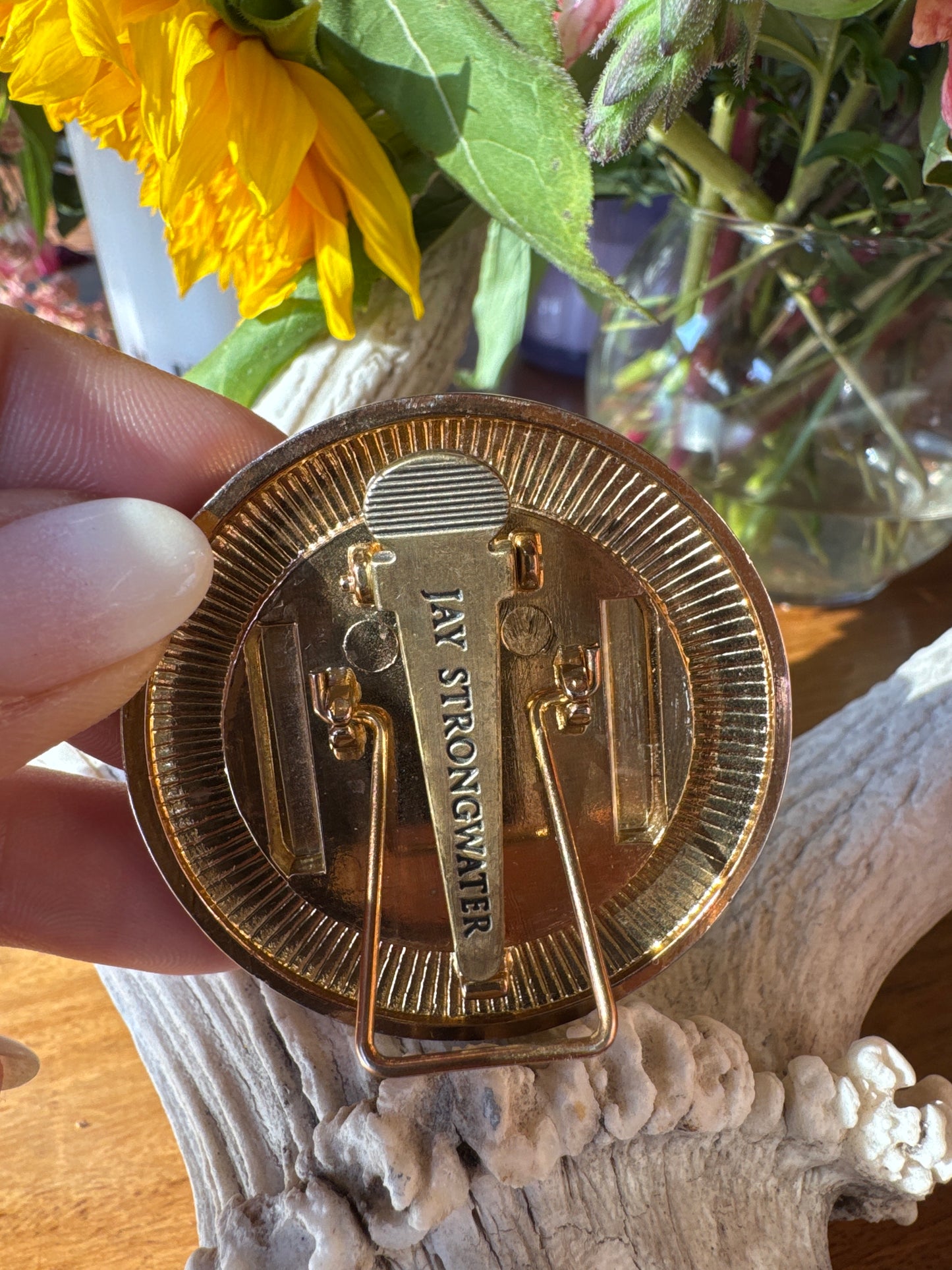 Mini picture frame by Jay Strongwater for Neiman Marcus hundredth anniversary. Green enamel.