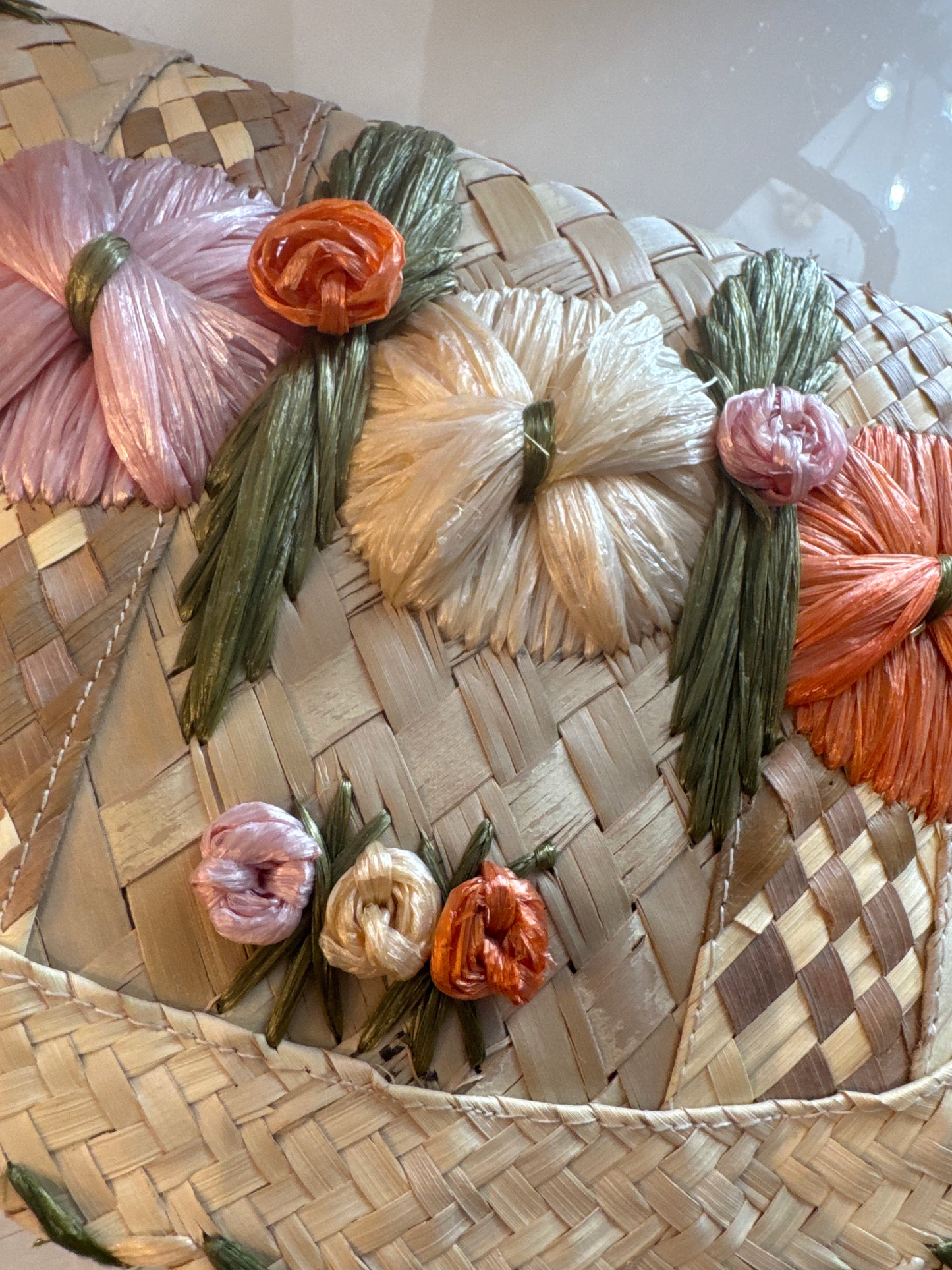 1950s wicker envelope clutch