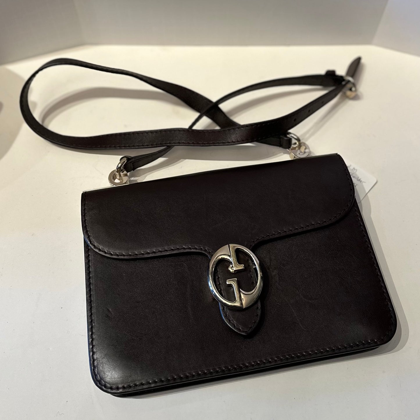 Gucci M 1973 Brown Leather Shoulder or Crossbody Bag