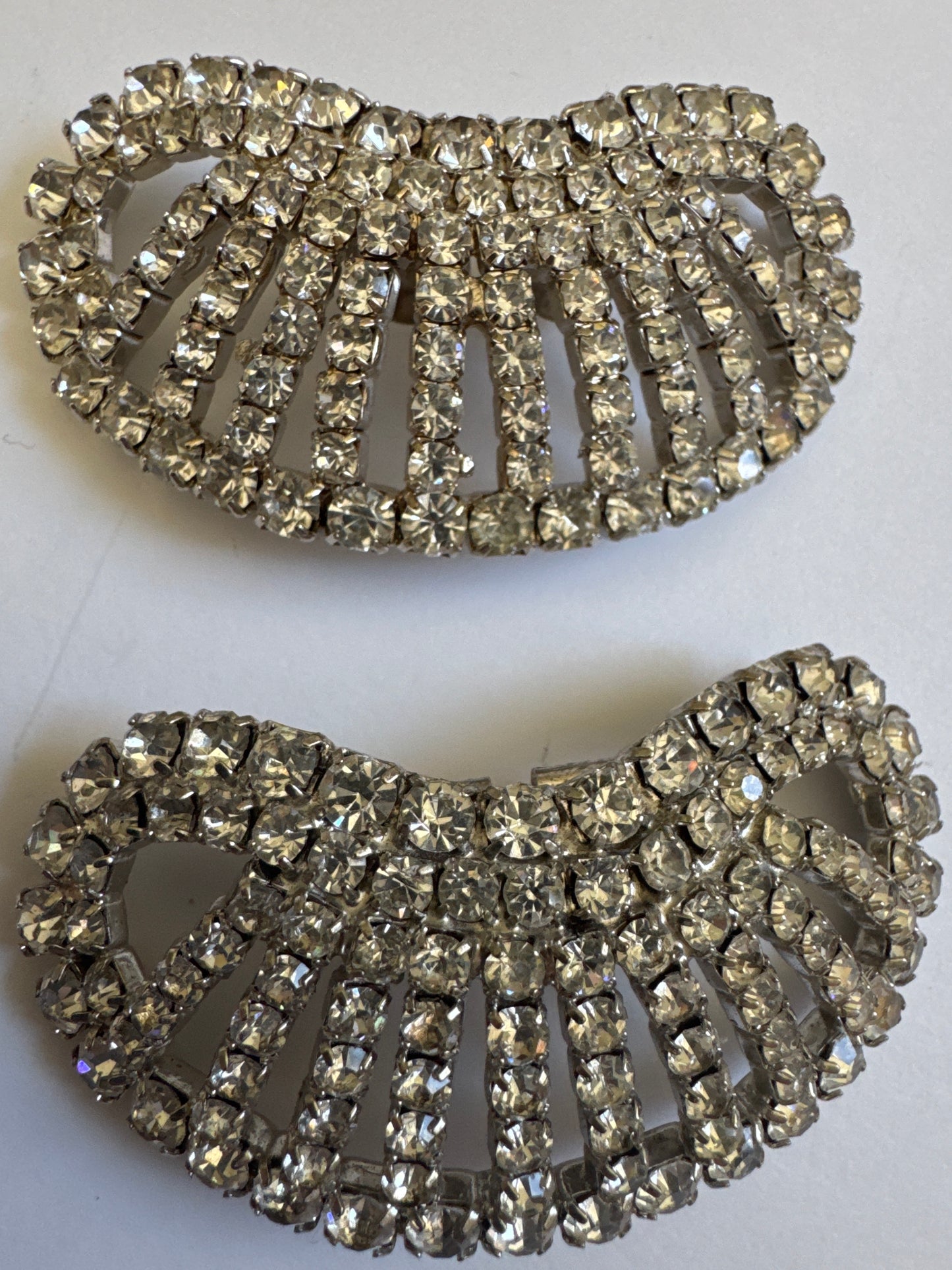 1950s rhinestone shoe clips