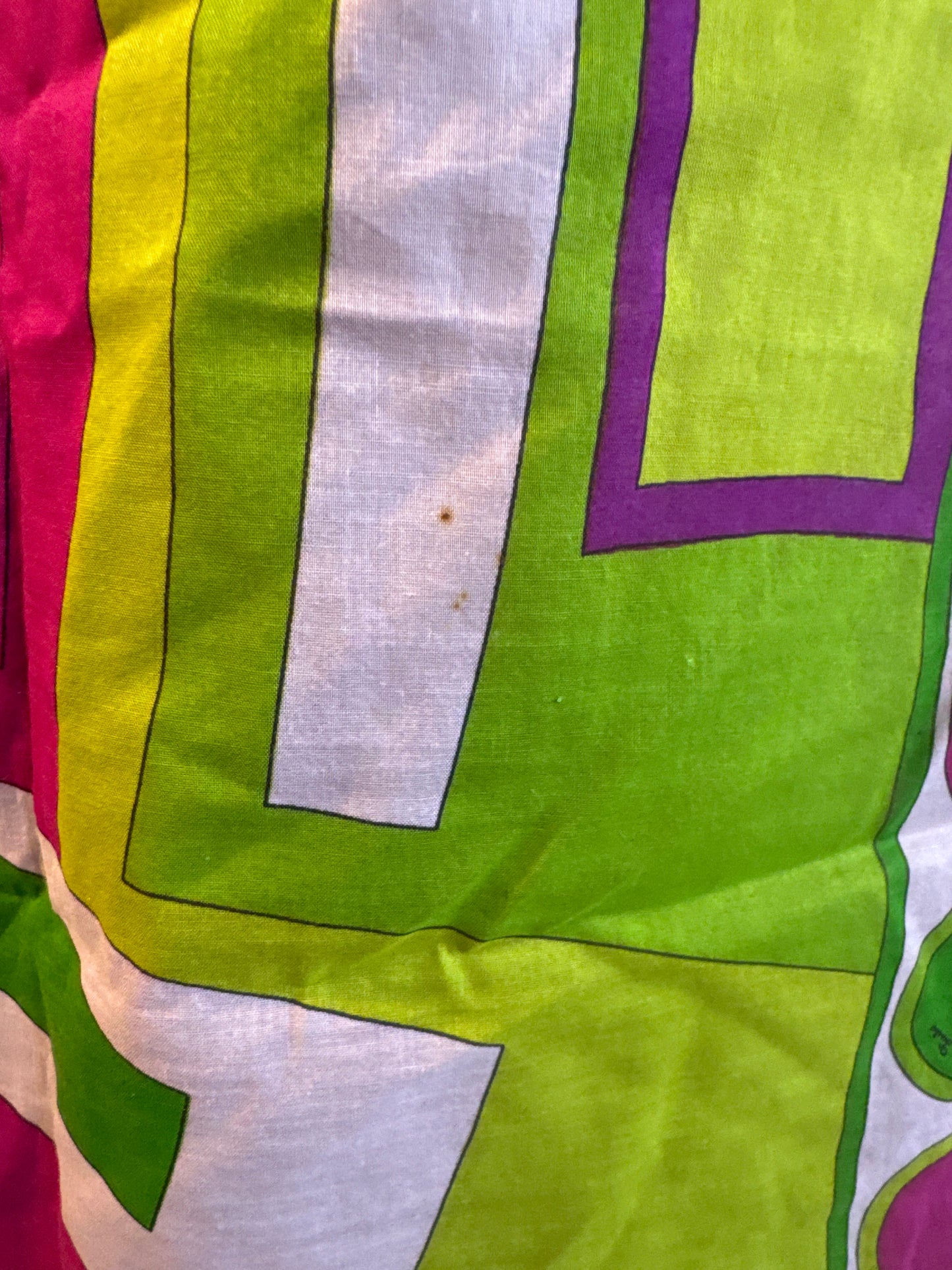 Fabulous vintage Pucci scarf. perfect to tie on your summer VNY Rive Gauche bamboo handle bag, in your hair, or around your neck. And if you're daring, you can wear it as a halter top.