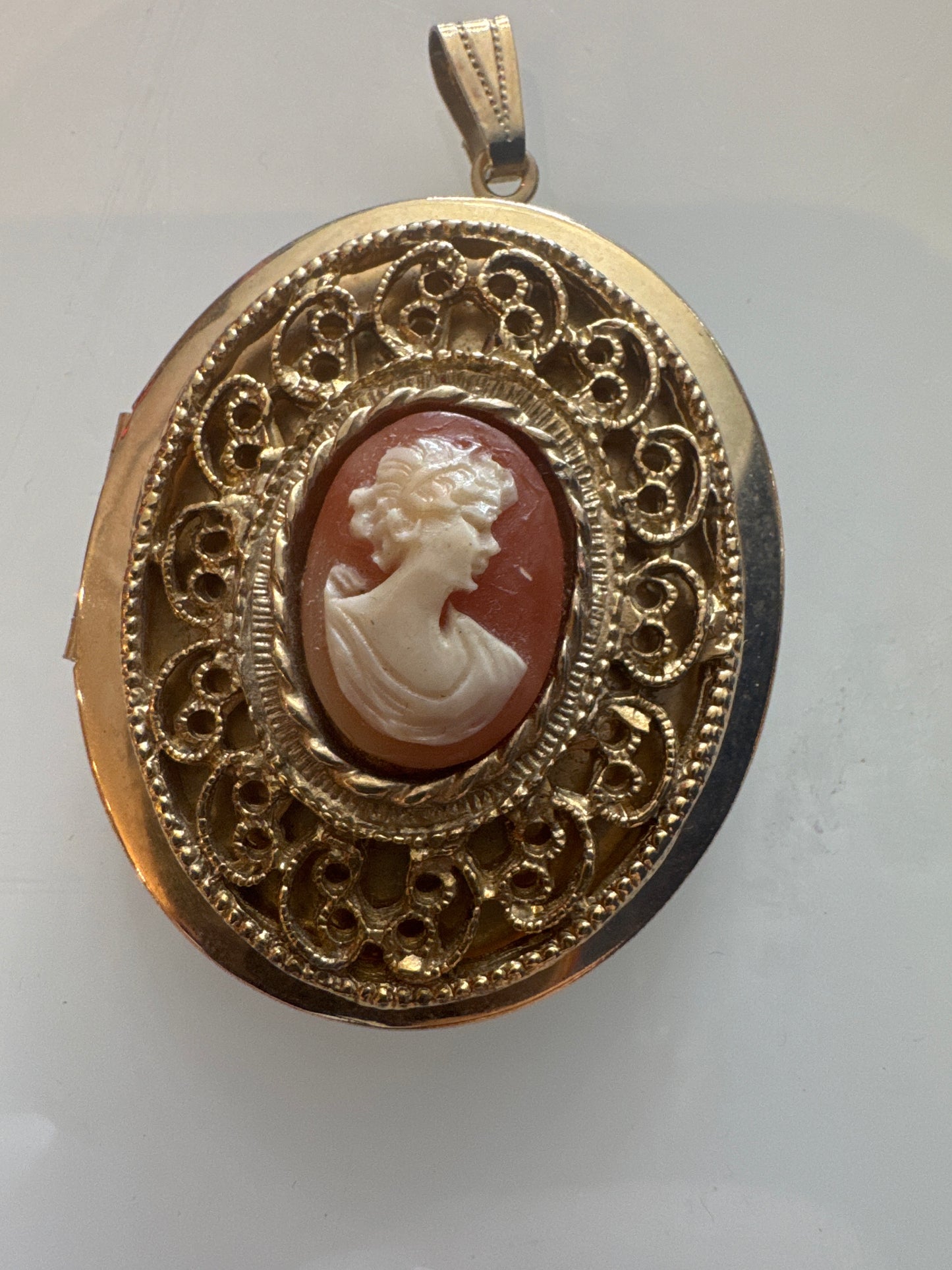 Cameo locket pendant