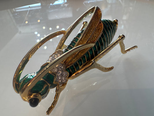 very rare, stunning vintage grasshopper book piece