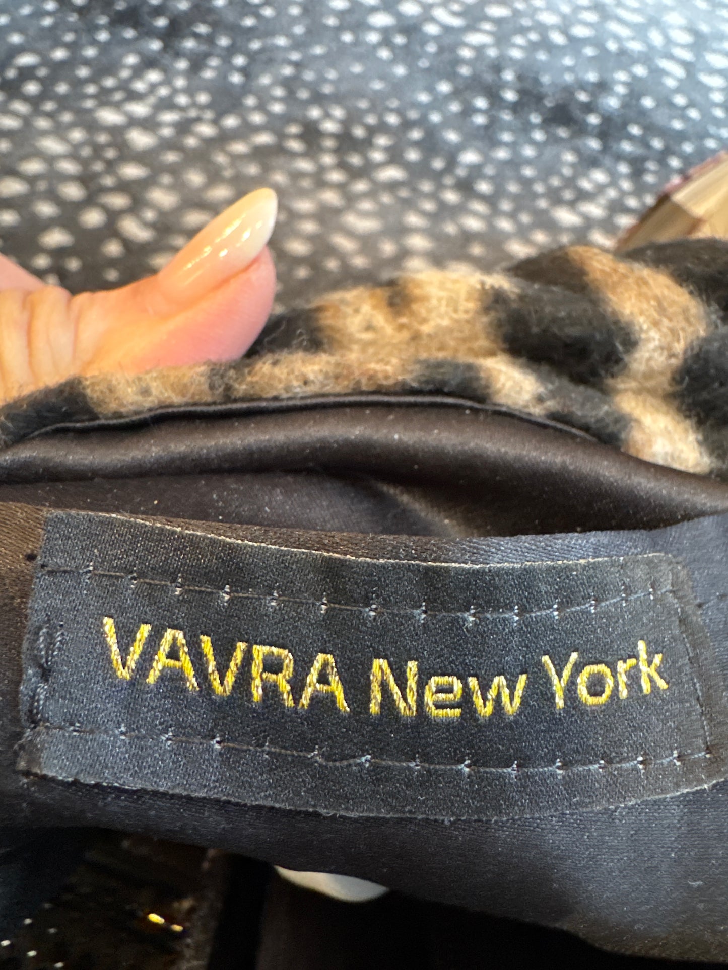 Limited edition, VAVRA New York, MINI fabric cashmere/wool blend clutch with chain. For limited time comes with complementary brooch.