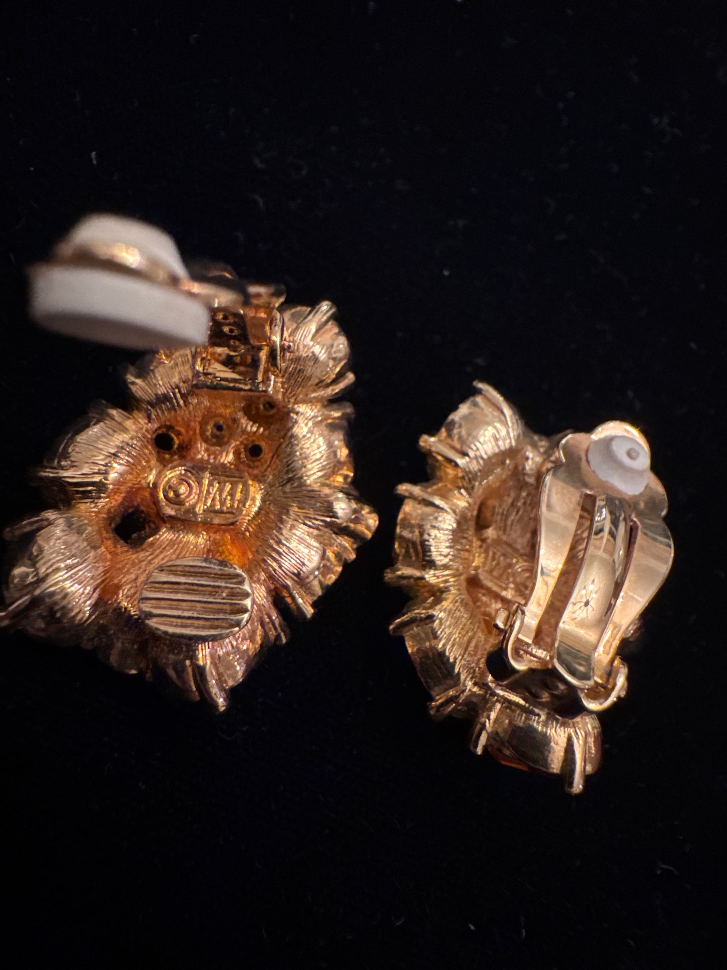Vintage 1950s Weingeroff rhinestone earrings