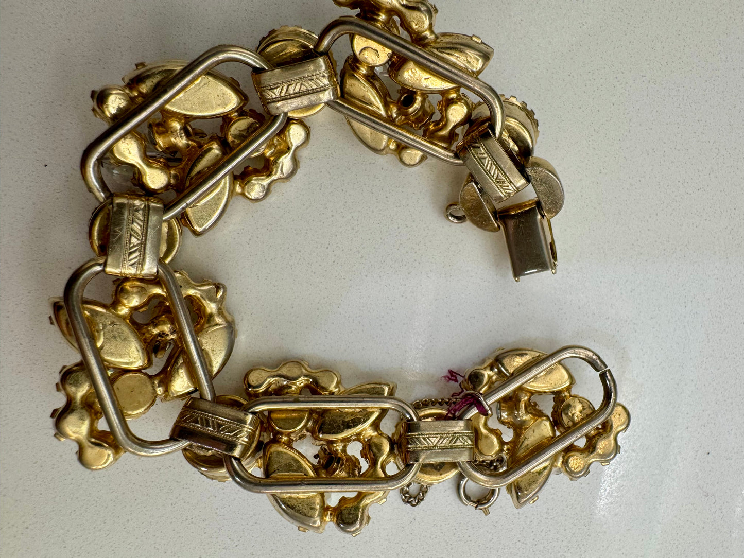 Vintage aurora borealis unsigned bracelet by Juliana