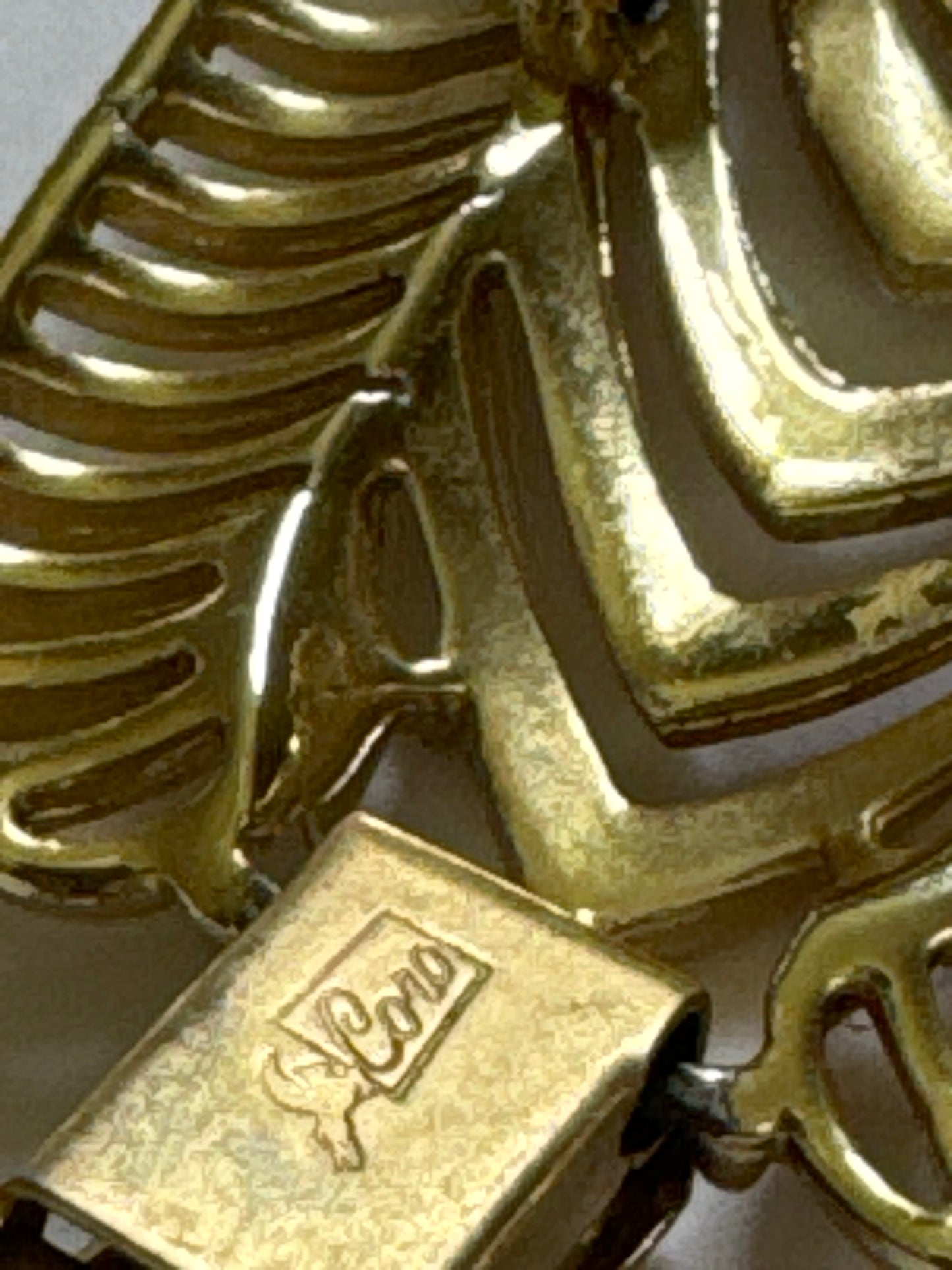 1960s CORO signed gold tone link bracelet