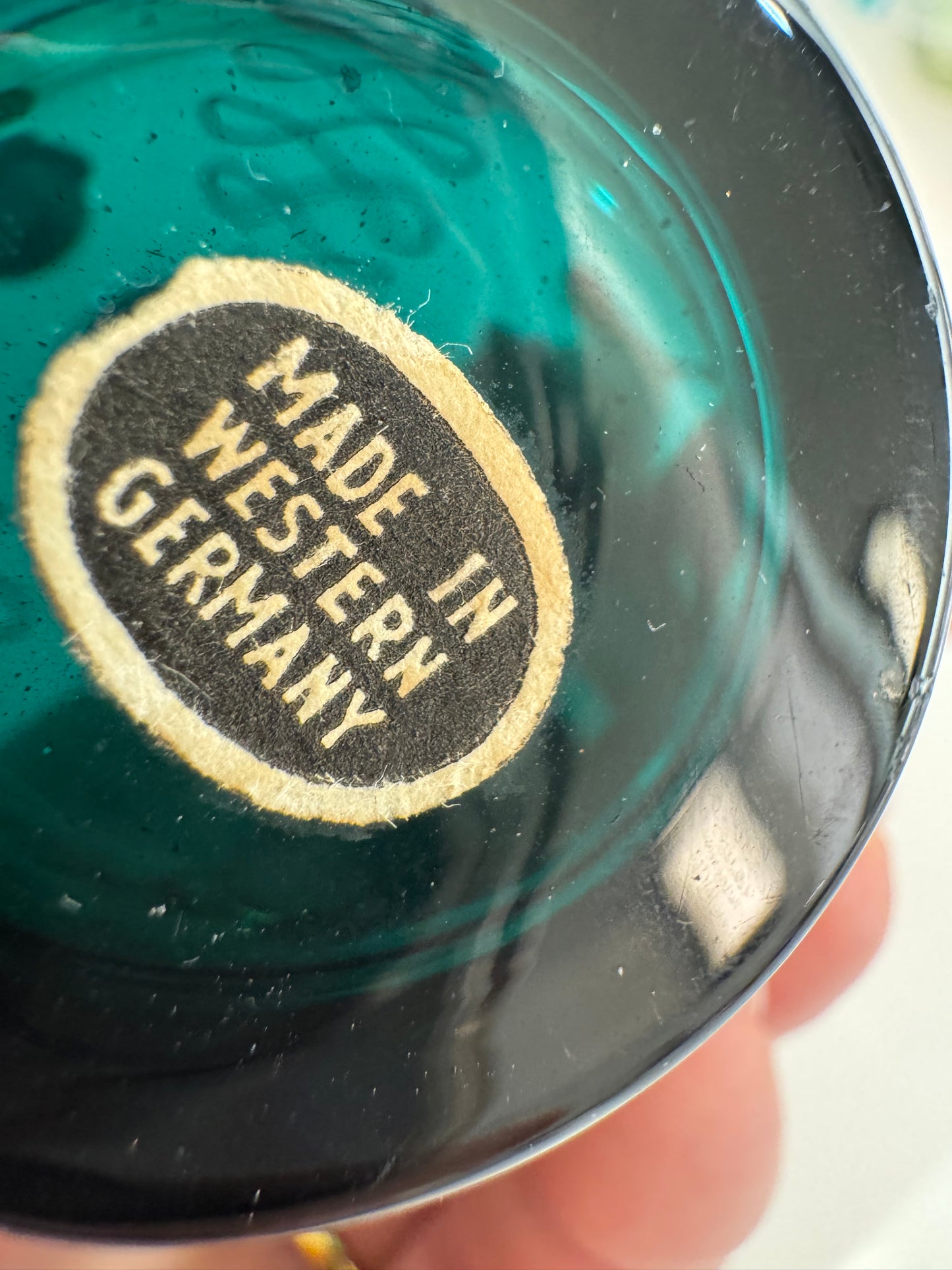 Vintage 1930s handmade perfume bottle made in West Germany. Sourced in Savannah.