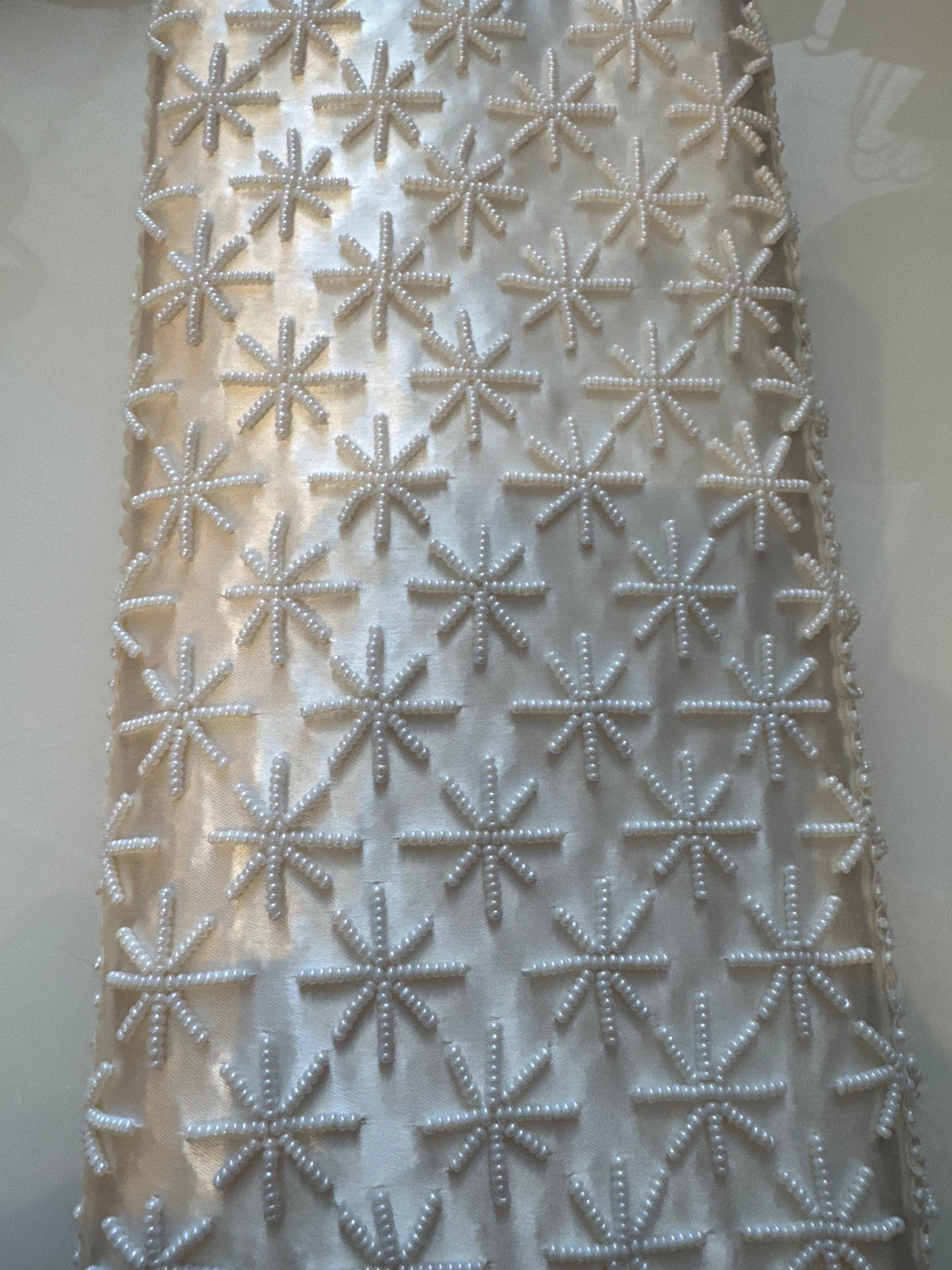 Beautiful ivory beaded envelope clutch from the 1950s by LA REGALE