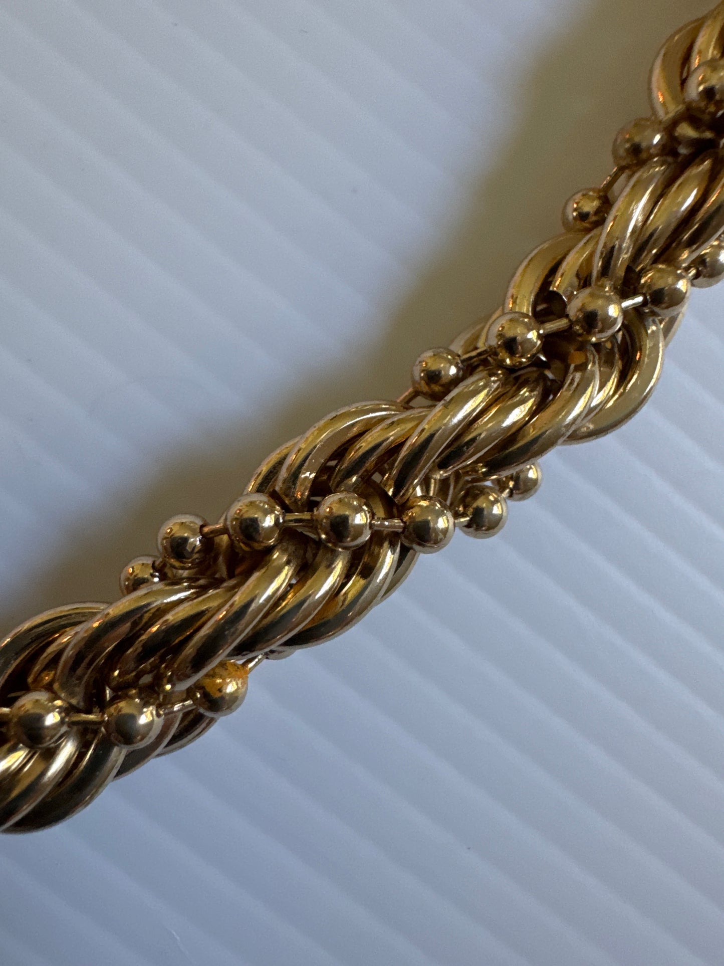 1970s adjustable gold plate choker