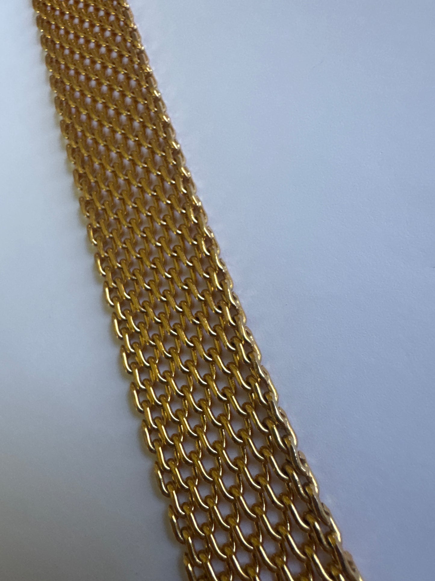 1980s signed NAPIER mesh, gold tone bracelet