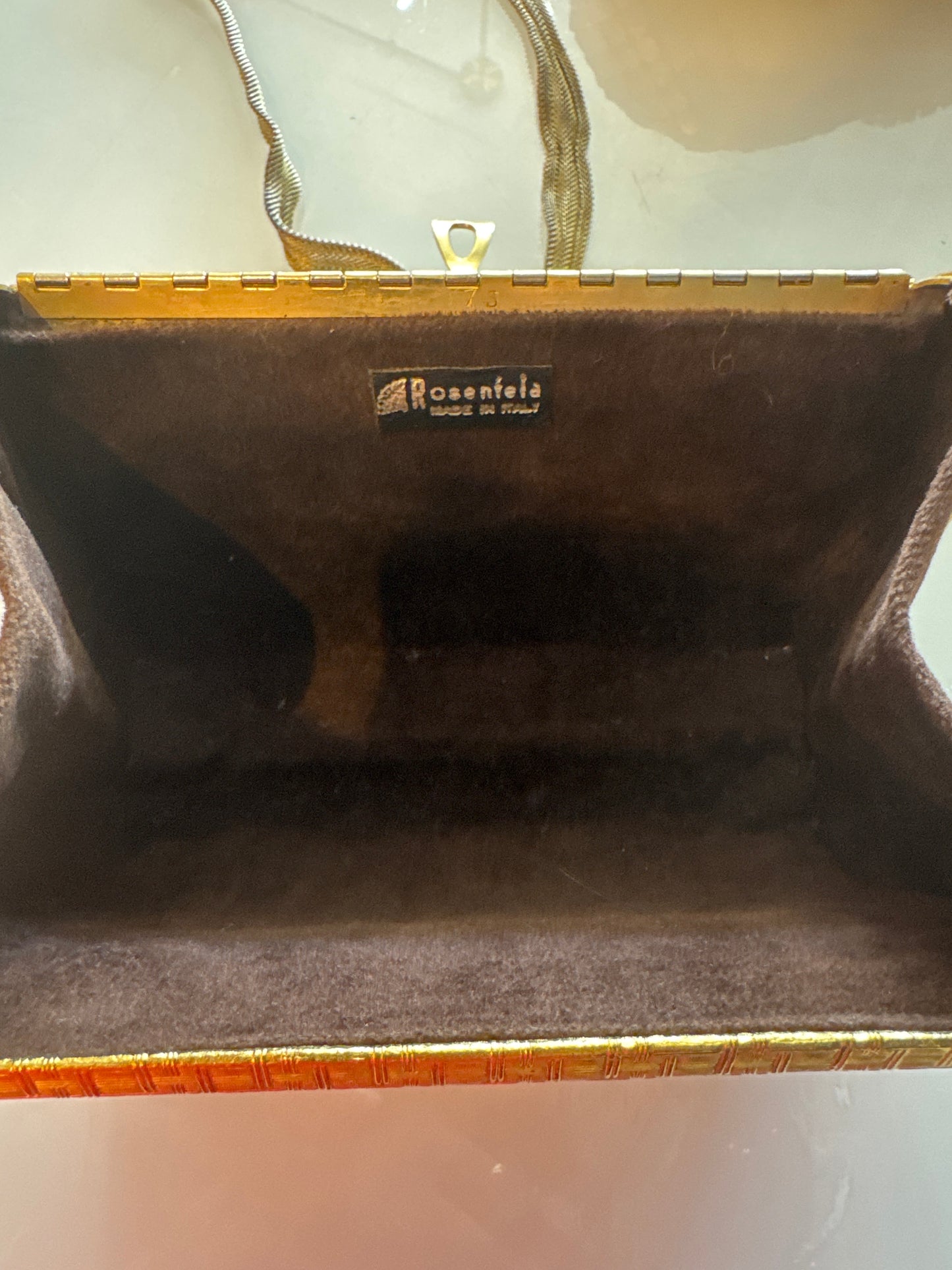 Stunning 1950s Rosenfeld gold hardtop with mesh metal strap