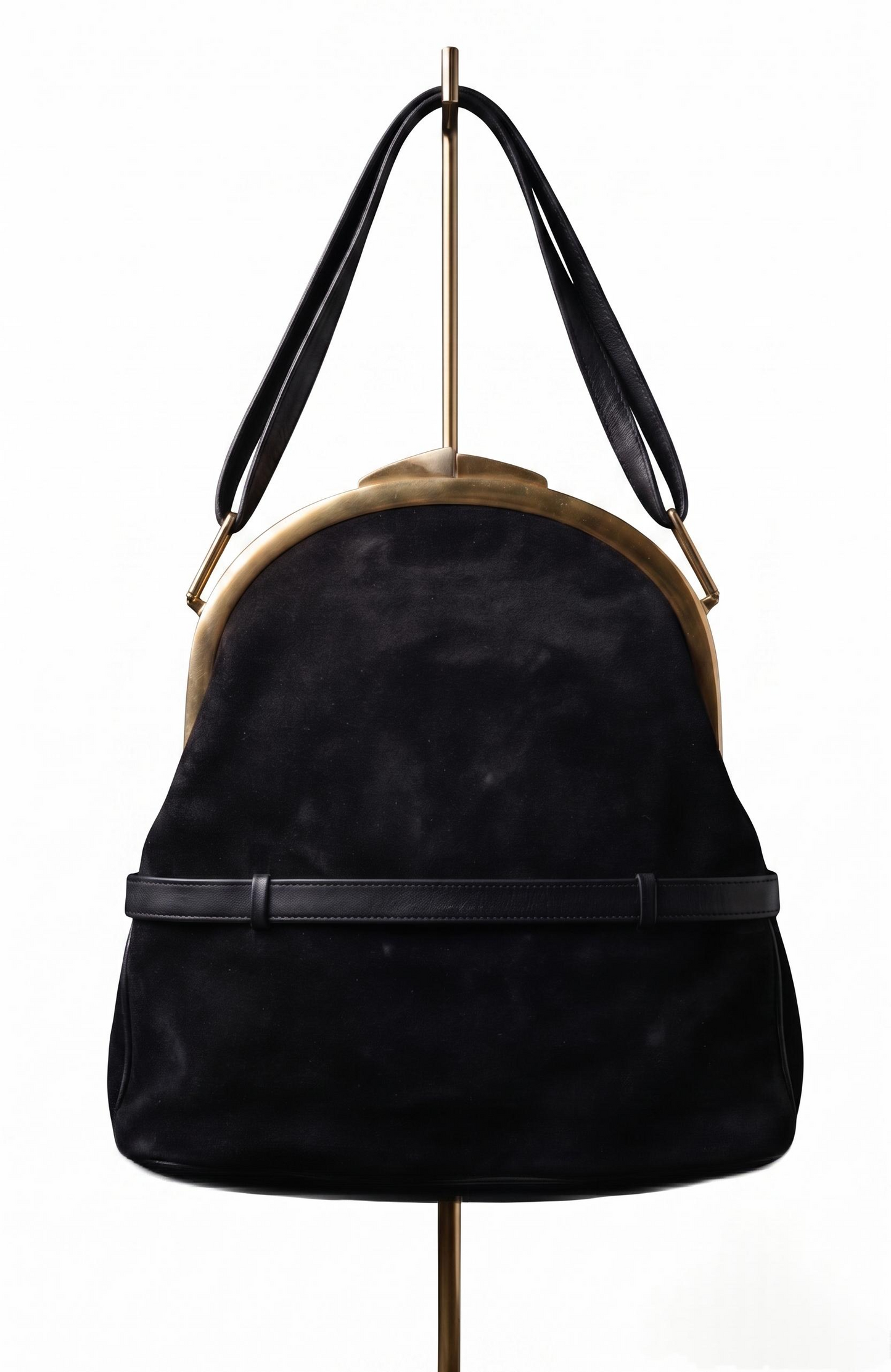 Beautiful 1950 black velvet top handle convertible bag. Can be adjusted to wear as a shoulder bag
