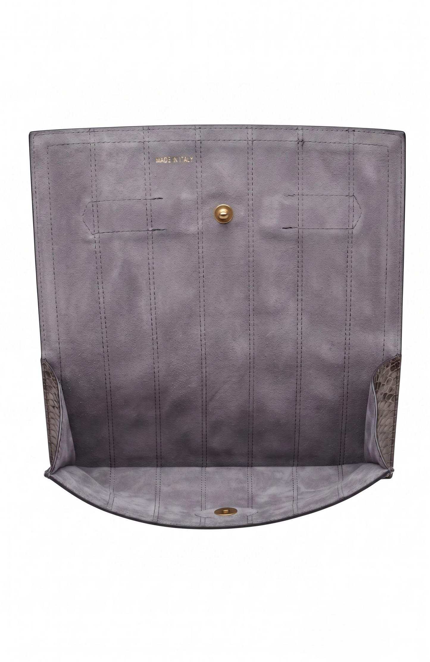 Vintage 1970s Brown and Grey exotic skin clutch