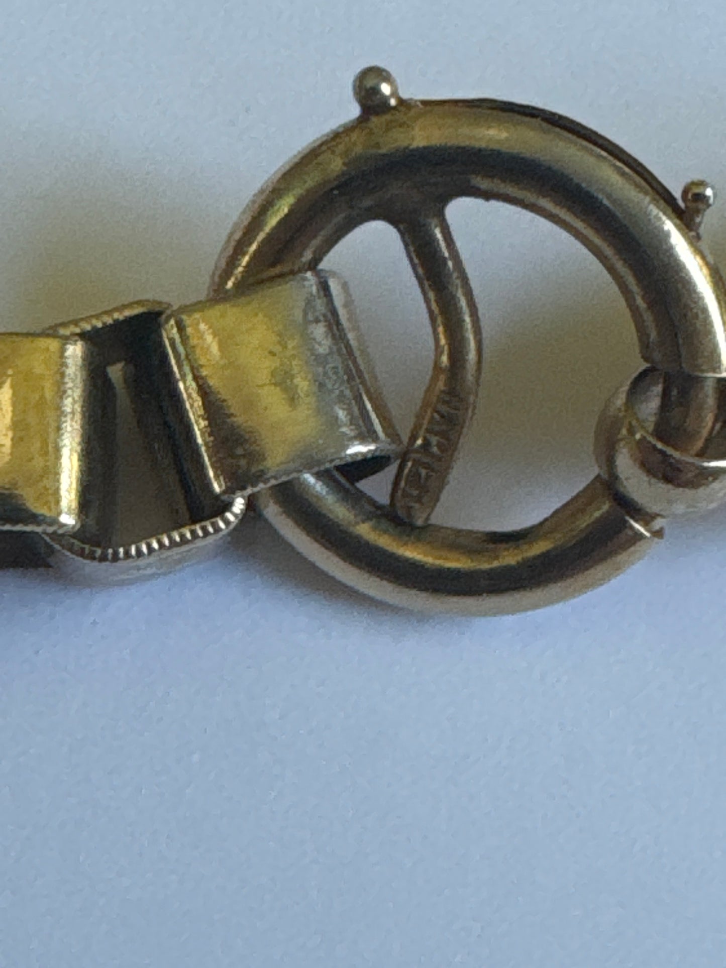 1960s signed NAPIER box link chain choker with dangle, circular swirls