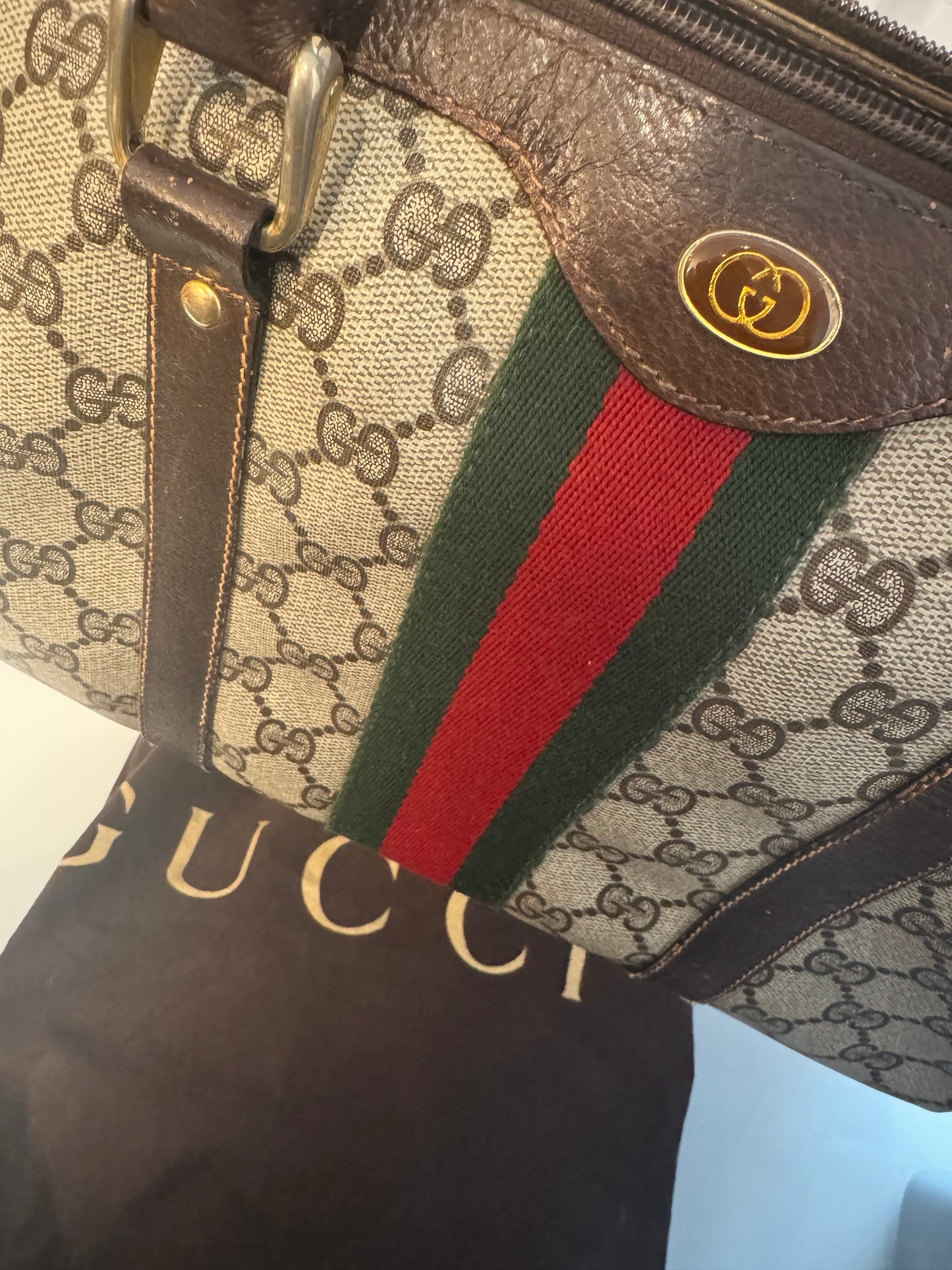 Vintage 1980s Gucci GG Supreme Boston bag