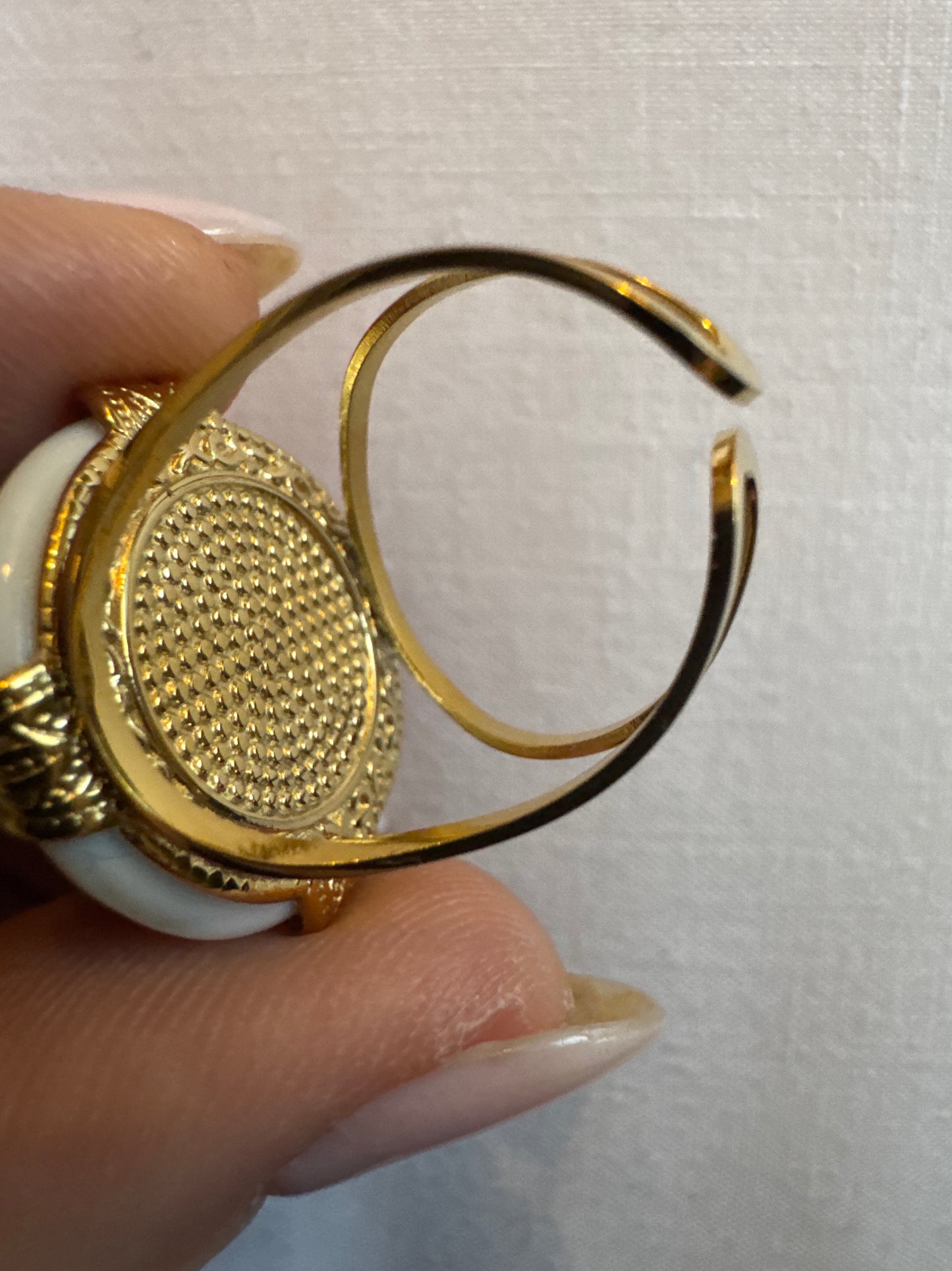 adorable bee button ring. Sourced in Paris.