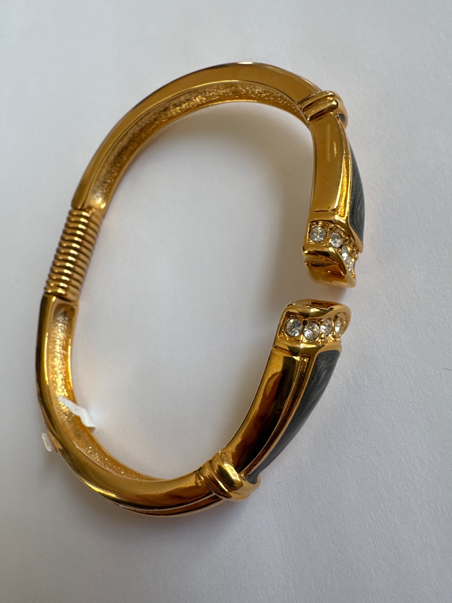 Vintage Kenneth Jay Lane for Avon Enamel & Rhinestone Jeweled Panther Beaded Necklace with matching bracelet