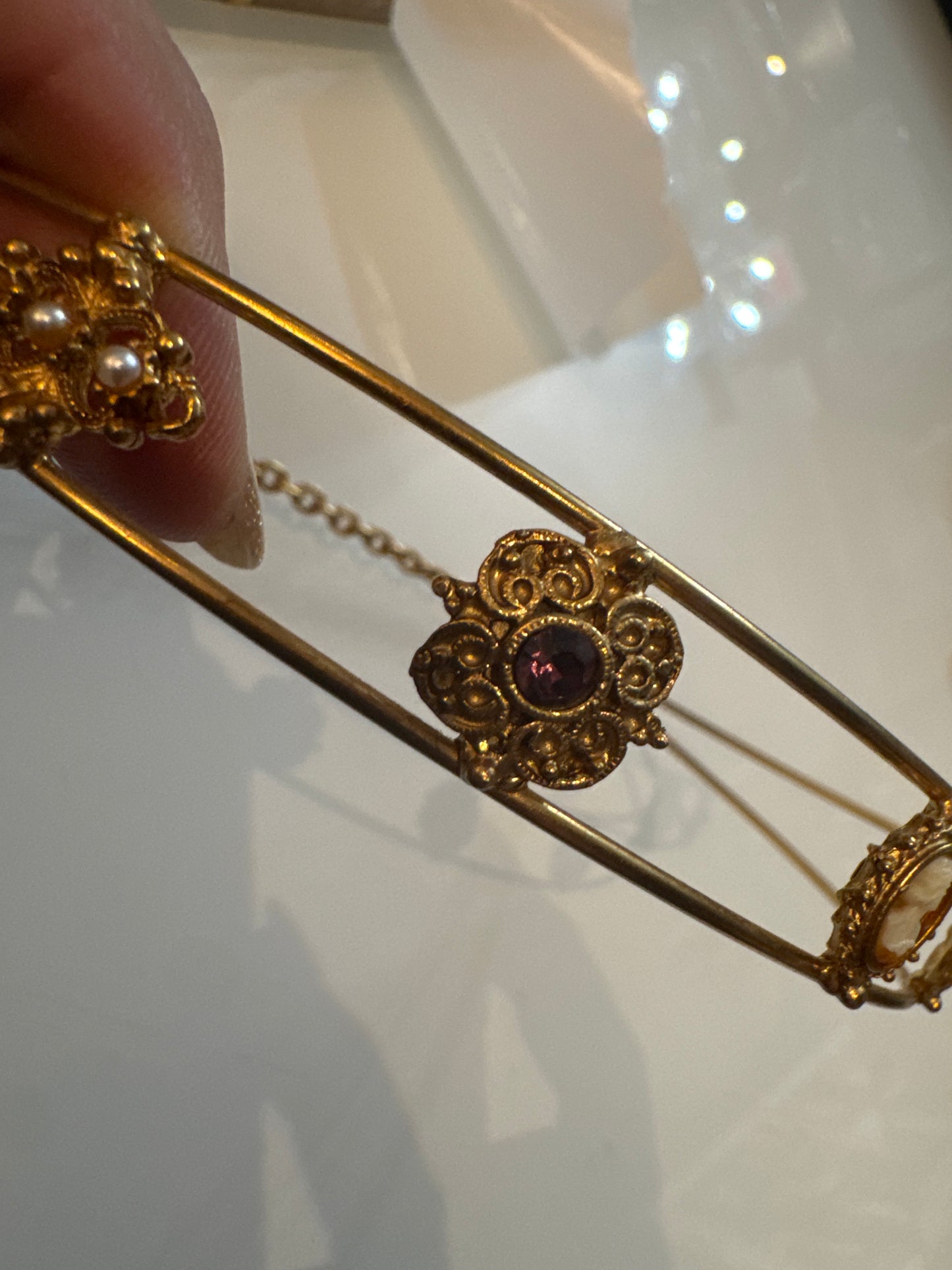 Signed RARE Florenza cameo choker