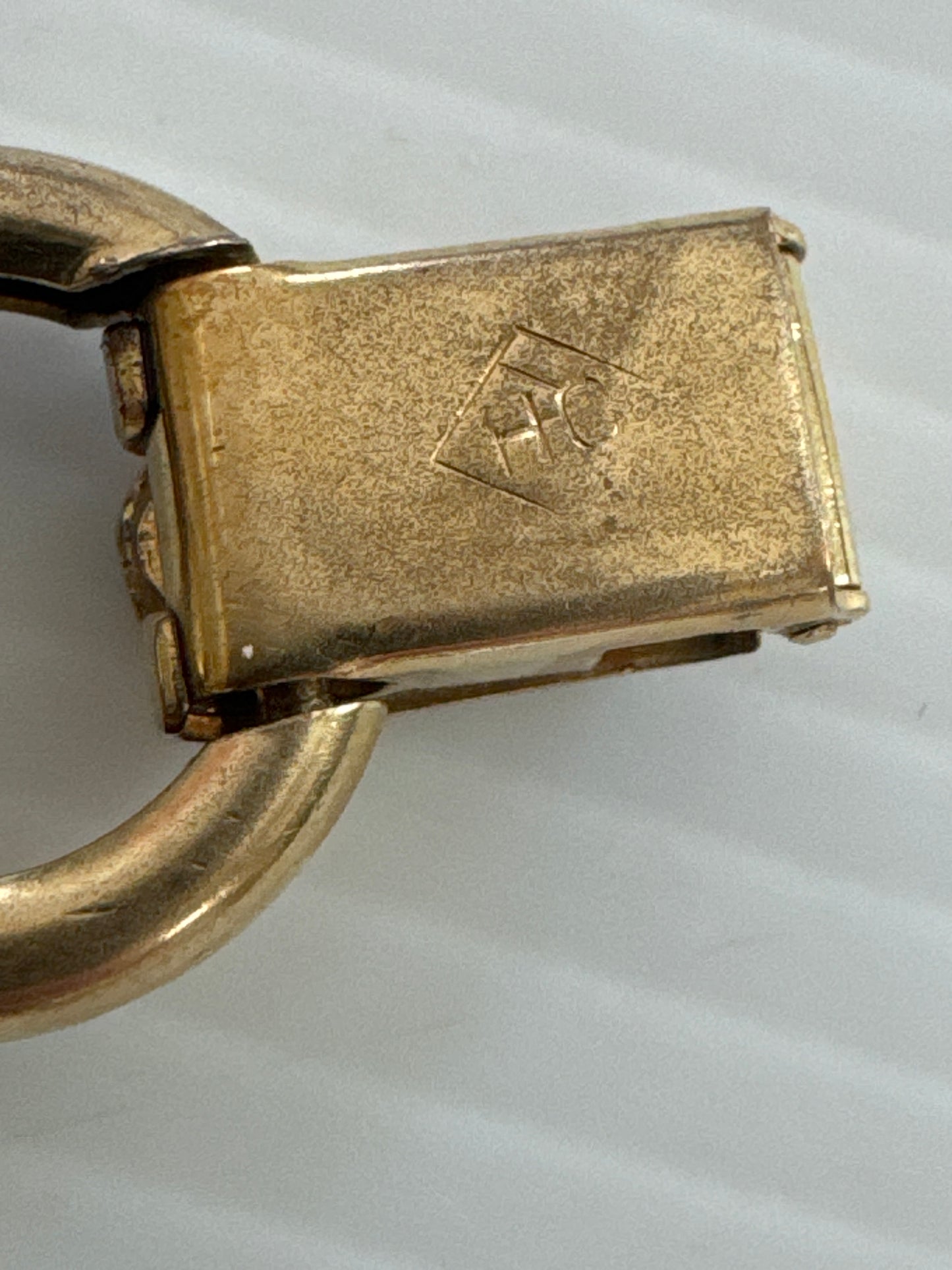 Early Hattie Carnegie gold plate necklace signed HC