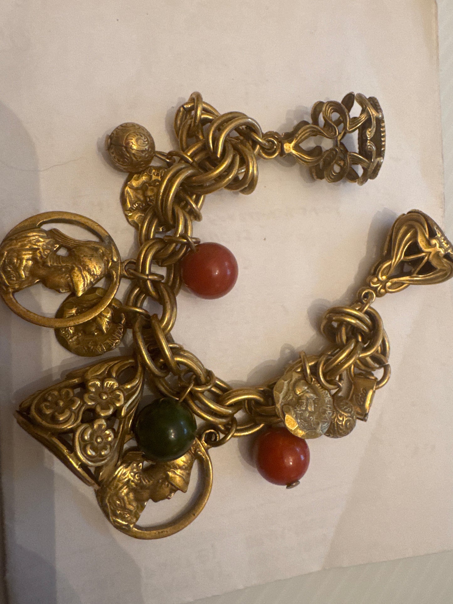 Wonderful French armor charm bracelet from the 1950s. Sourced in Paris.