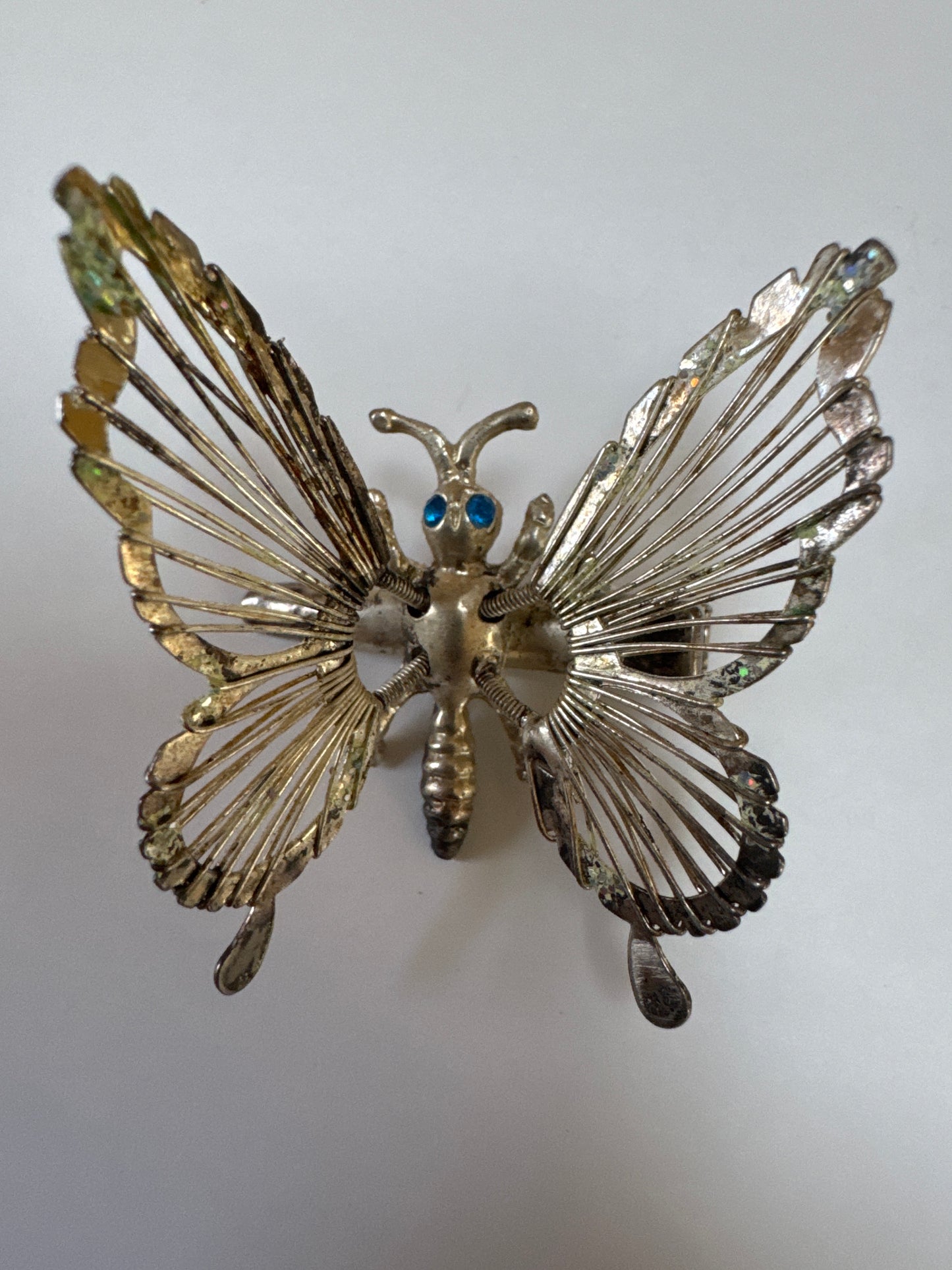 1950s butterfly trembler hair clip