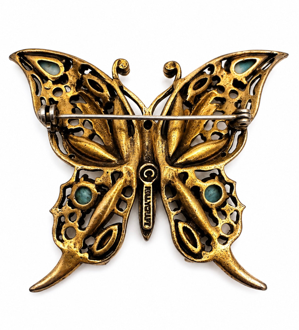 Signed Hollycraft Butterfly Brooch, c. 1950s