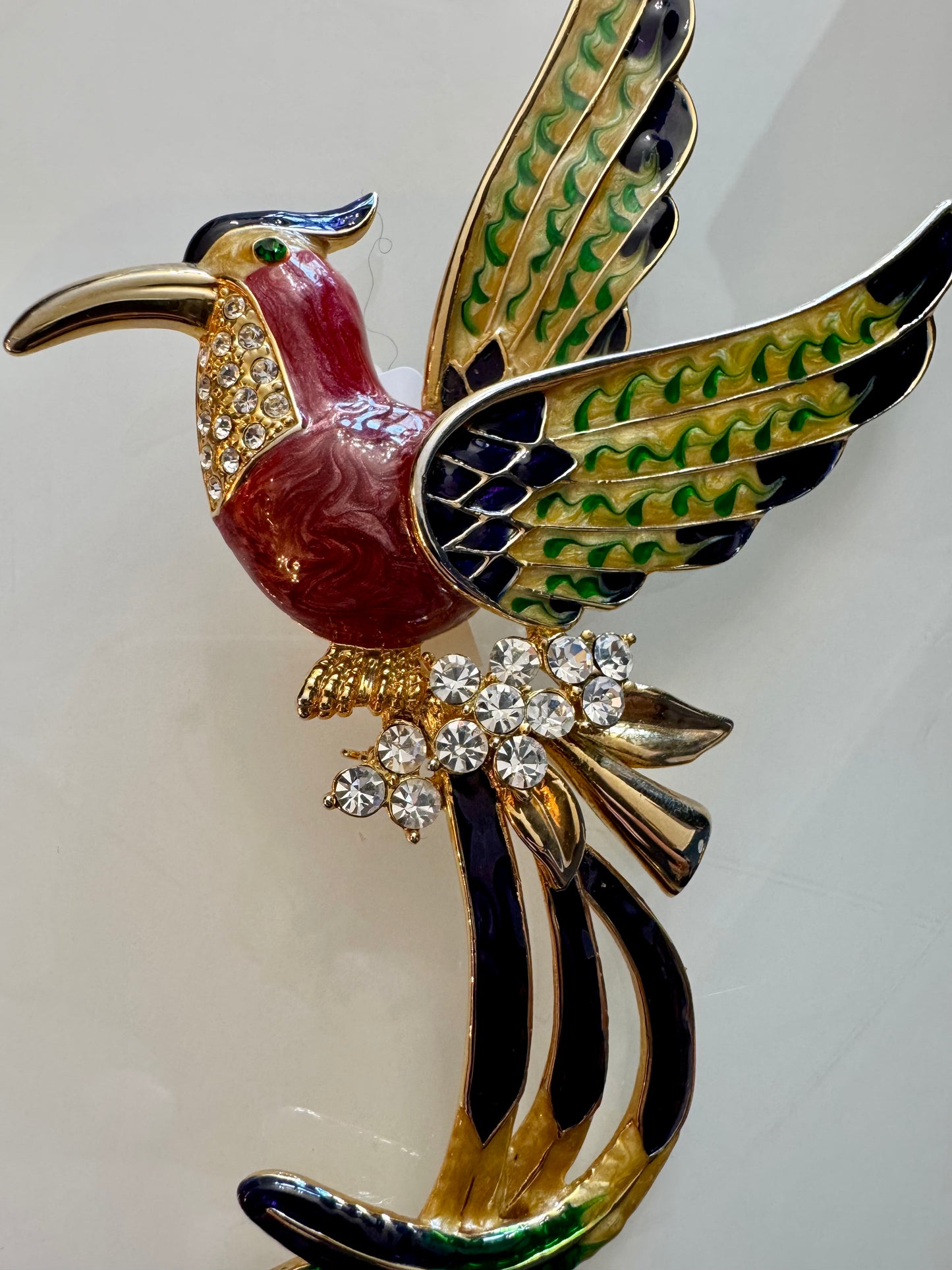 jumbo 1950s bird brooch