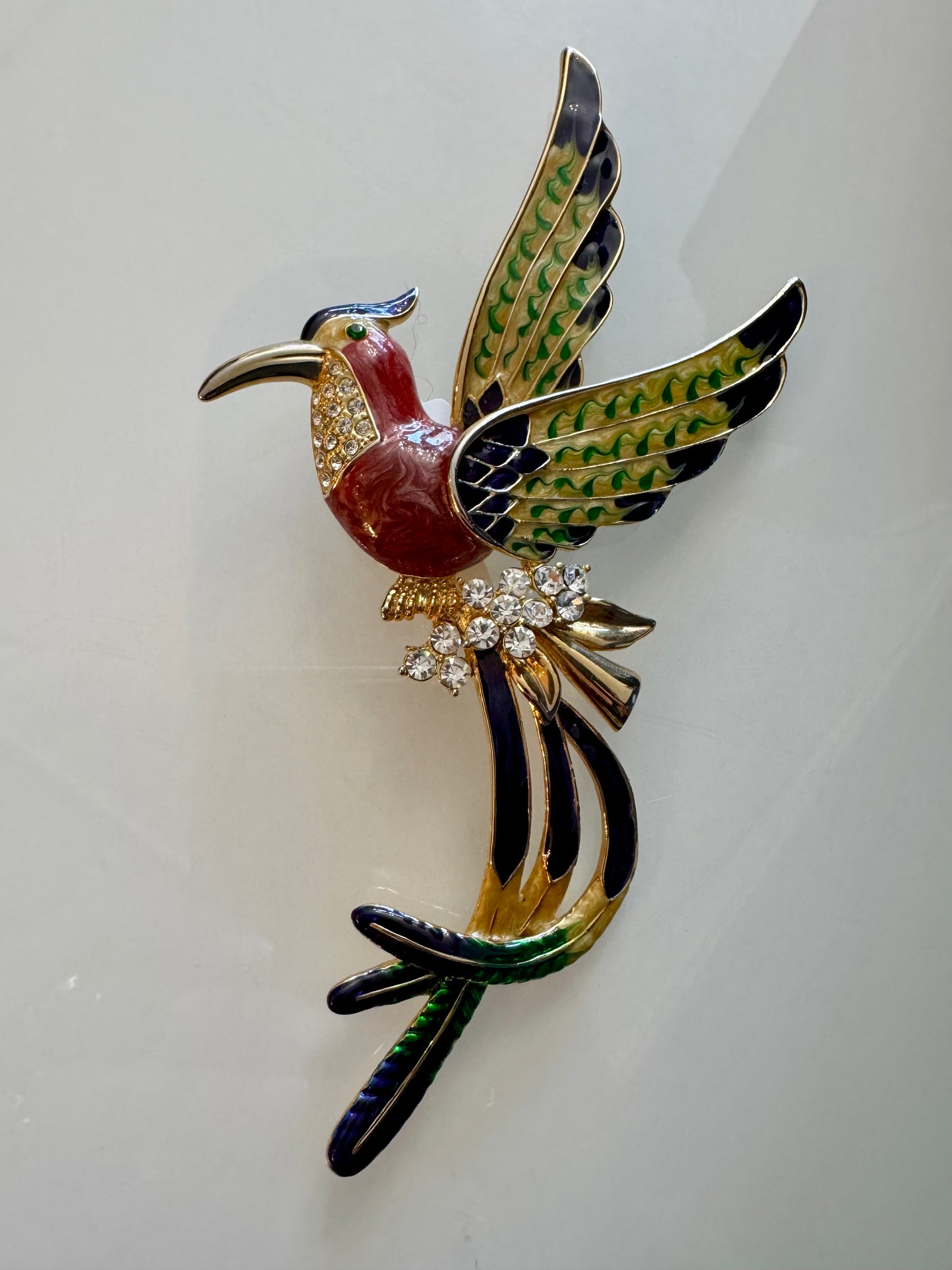 jumbo 1950s bird brooch