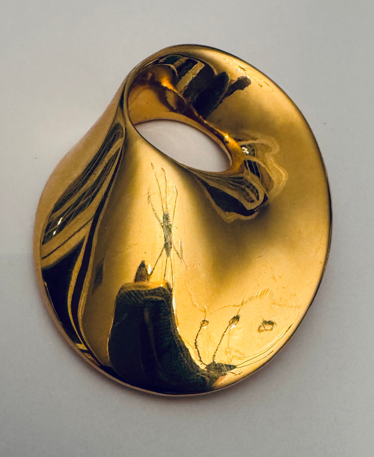 vintage gold tone, Monet runway brooch from the 1960s