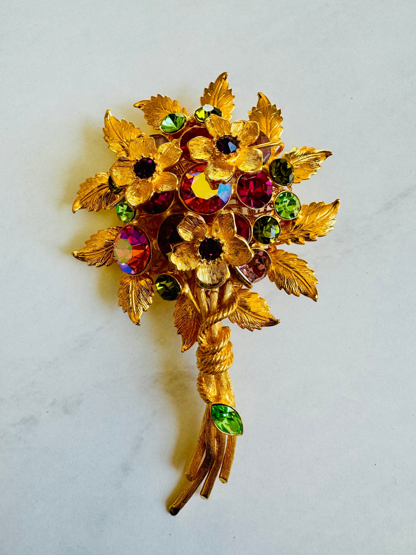 Wow factor RARE Graziano signed bouquet brooch