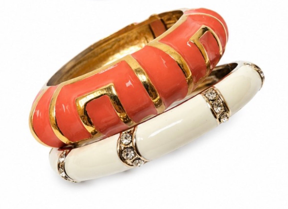 1980s vintage clamper bracelet bundle