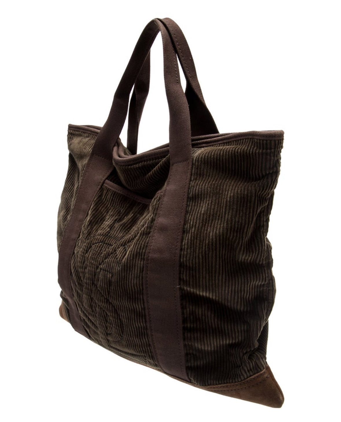 Vintage velvet YSL tote bag in midnight green