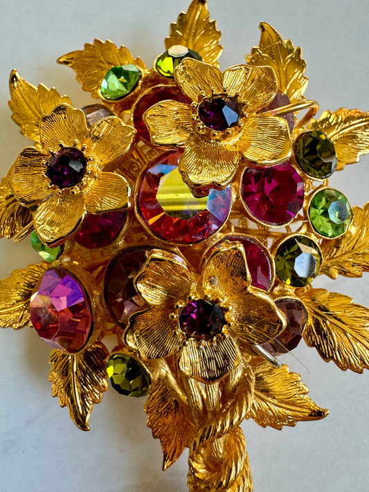 Wow factor RARE Graziano signed bouquet brooch