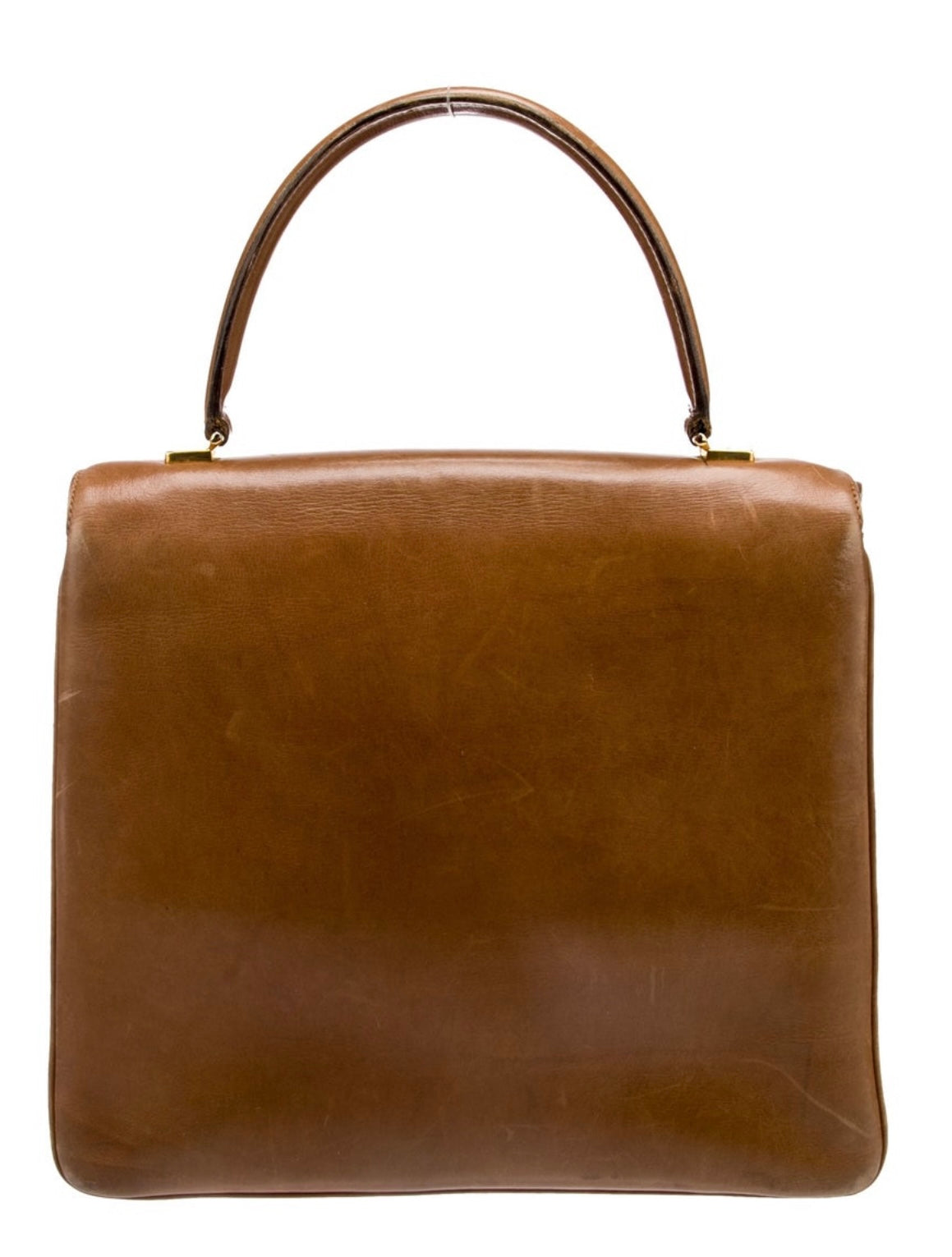 Vintage Gucci 1970s leather top handle bag. Good condition ~ a shoemaker, with a little polish could make it great!