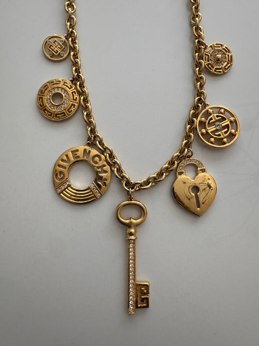 Stunning vintage 1980s GIVENCHY charm necklace