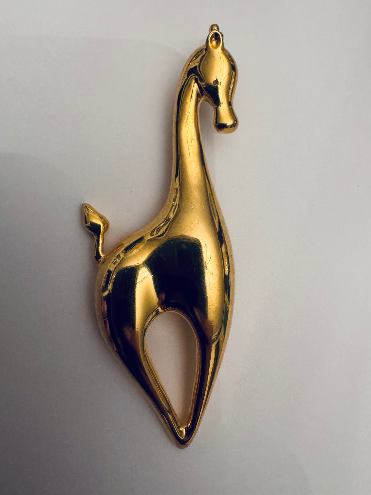 Vintage modern art giraffe signed Liz Claiborne