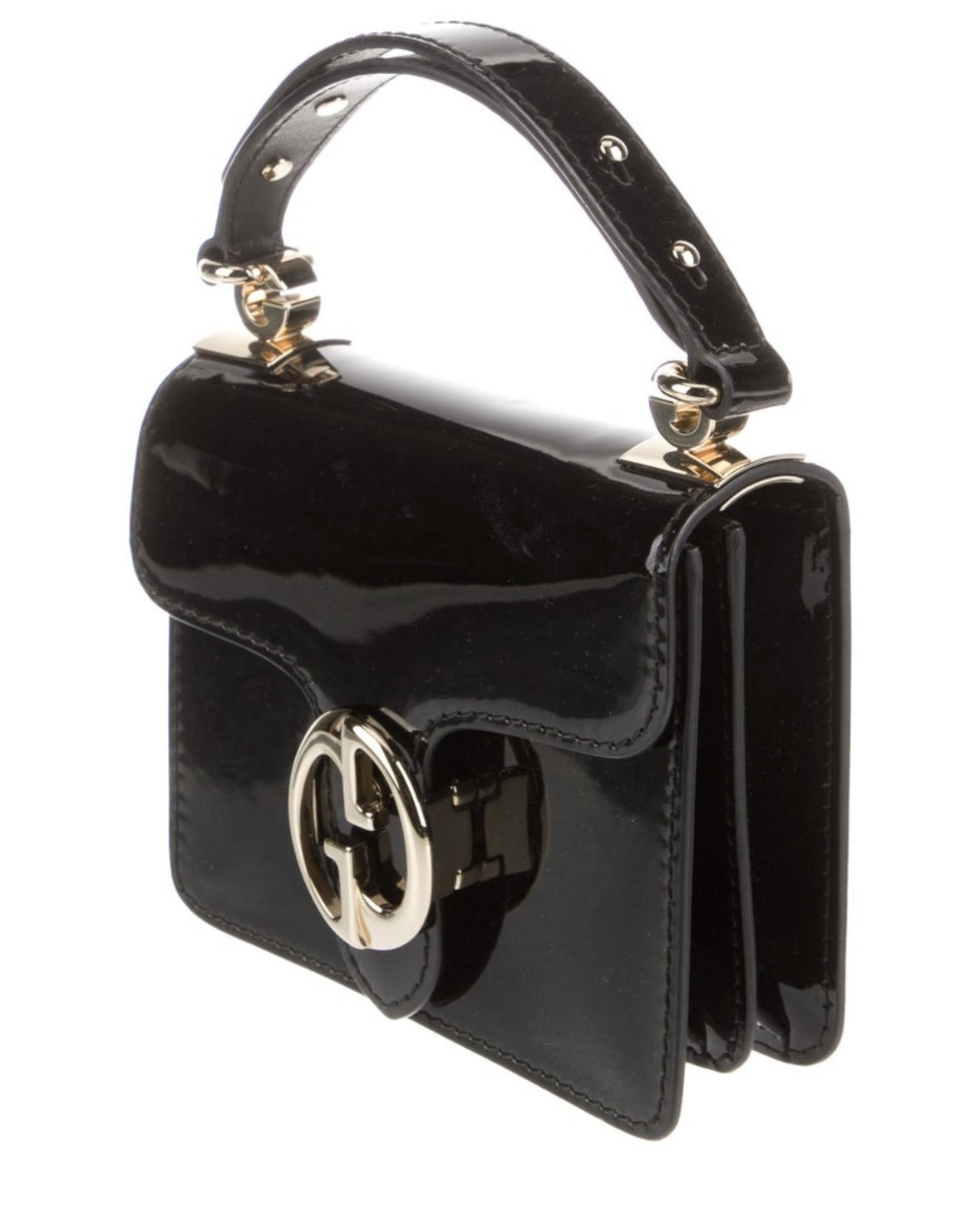 Gucci 1973 Collection Patent Leather Top Handle