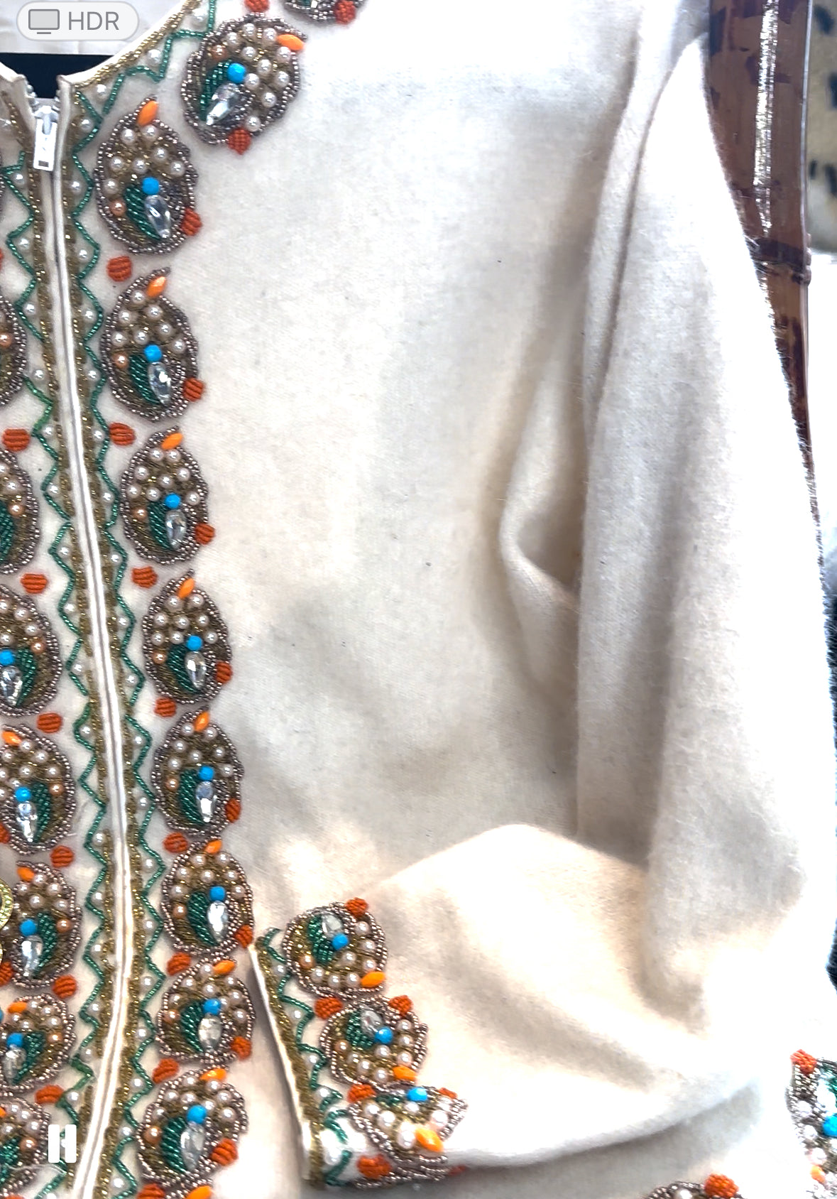 Gorgeous 1950s bejeweled cardigan sweater