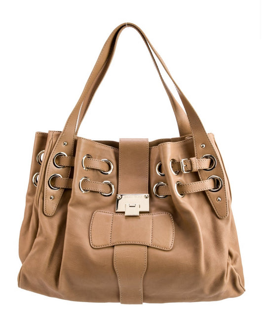 Beautiful beige leather, Jimmy Choo handbag