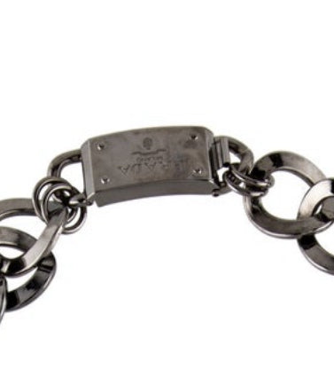 Never worn PRADA black sequin and bead bib necklace with silver tone chain and fastener. Comes in original box