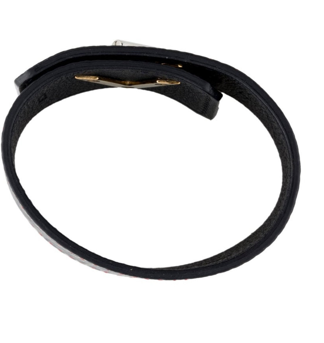 Never worn vintage Louis Vuitton 2015 collection Twist it Bracelet. Brass, gold and palladium plated. Made in Spain