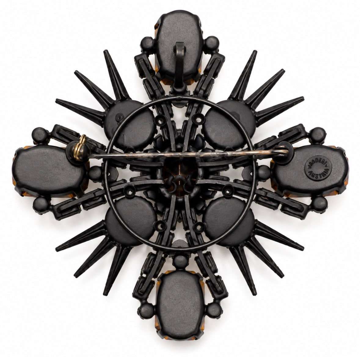 Vintage Austrian Maltese Cross Brooch/Pendant, c. 1960s