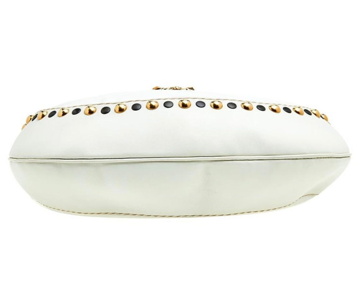 Gucci white leather Babouska hobo bag