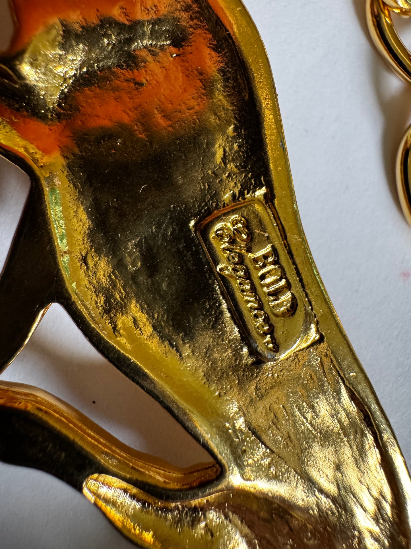 Vintage late 70s panther goldtone belt signed Bold Elegance on each animal