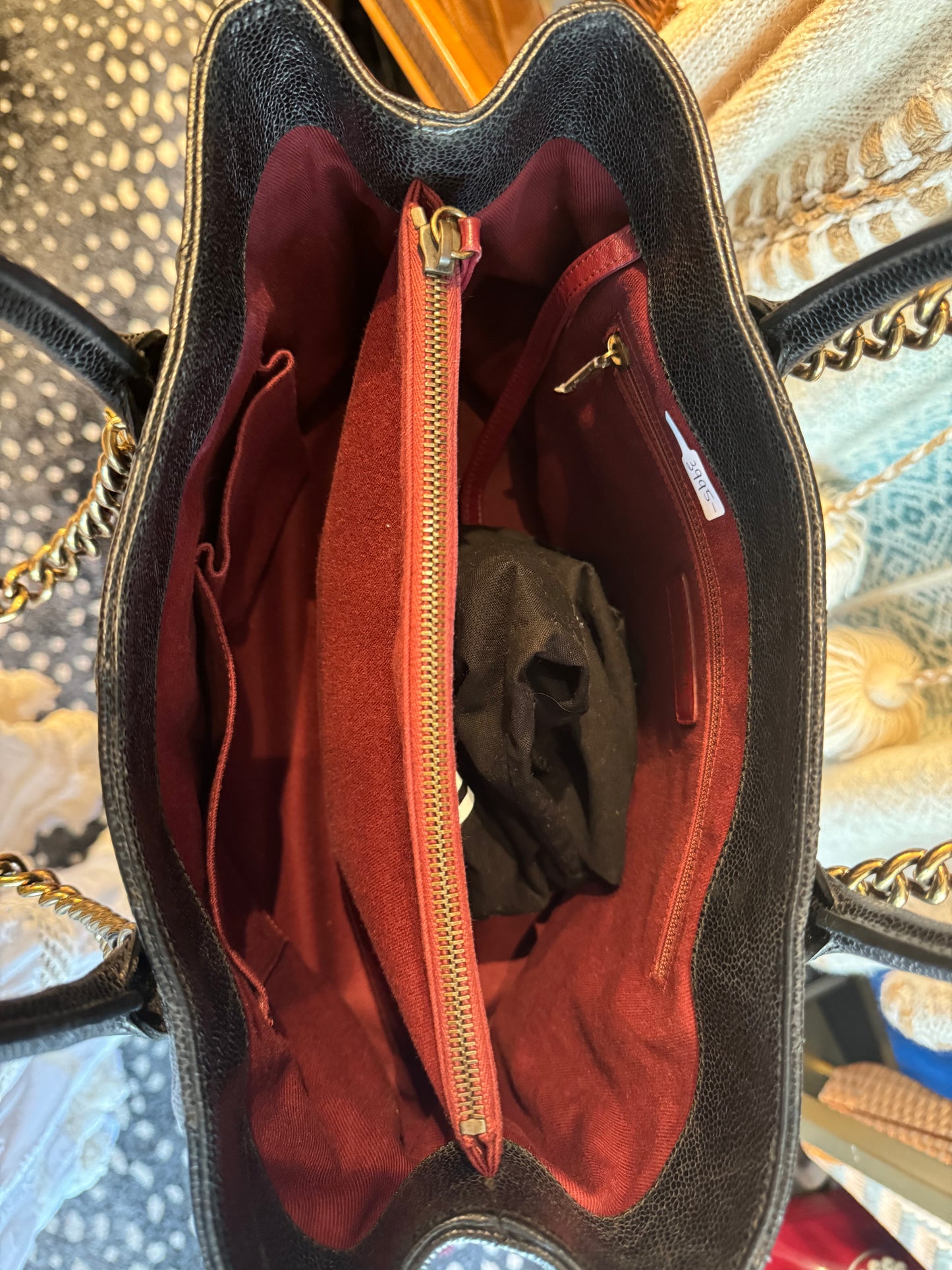 Chanel Black Leather Quilted Caviar in like new condition. Comes with dust bag